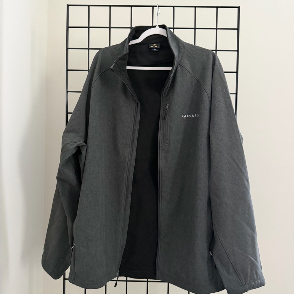 Caesars Men's Charcoal Windbreaker